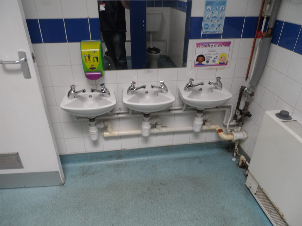 School Toilet Refurbishment Works, in Denbigh, North Wales Before 1 B